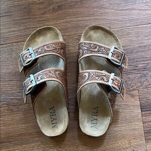Western Tooled Sandals